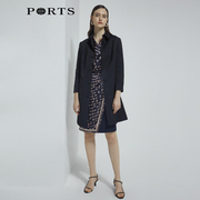 ports宝姿女装商场，同款工厂店，2023中袖中长风衣ll8t036kfq068