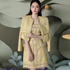 小香风柠檬黄套装裙女越南设计师春秋吊带连衣裙气质短款外套