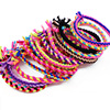 50根皮筋发绳头饰韩国可爱彩色，高弹力(高弹力)麻花，编织橡皮筋打结发圈头绳