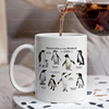 世界上的各种企鹅咖啡马克杯企鹅图鉴家用水杯子中小学生科普礼物