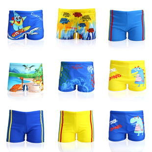 儿童泳裤男童宝宝，泳衣平角男孩，可爱婴儿卡通恐龙2-10岁游泳裤
