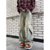 超大码300斤欧美潮牌vibe牛仔裤男小众设计感hiphop解构工装长裤2