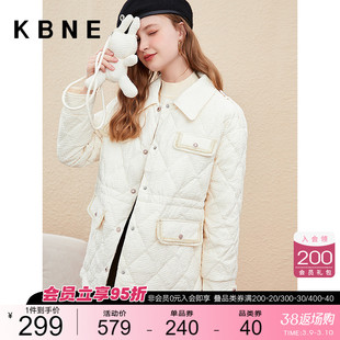 羽绒服女白色时尚短款上衣，kbne2022冬装轻薄白鸭绒(白鸭绒)外套