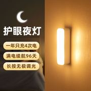 智能人体感应灯led小夜灯家用床头充电起夜入户过道厕所人来即亮