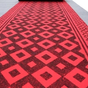 晴纶黑红压花 加厚红地毯婚庆地毯地垫 走廊毯 楼梯地毯满铺