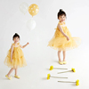 2024女孩2岁3儿童摄影服装鹅黄色小清新外景纱裙公主唯美拍照