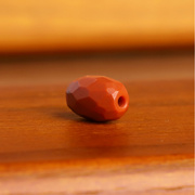 川料南红桶珠无相珠25号直径10.5x长度16mm 柿子红散珠锁骨配珠