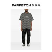 Mastermind Japan男士logo印花条纹T恤FARFETCH发发奇