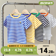 右欧男童短袖t恤夏装童装宝宝，小童儿童1岁3上衣，夏季衣服半袖薄款