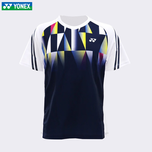 yonex尤尼克斯羽毛球运动服，短袖t恤速干上衣，比赛服大赛款男款透气