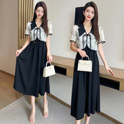 新中式连衣裙女气质减龄夏季2024法式高级感显瘦两件套装裙子