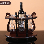 欧式红酒架摆件红酒杯架，倒挂酒瓶实木创意葡萄，酒架展示架客厅装饰