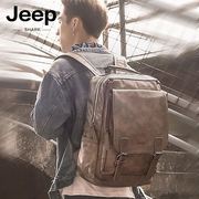 jeep吉普大容量复古双肩包韩版男包时尚15寸电脑背包旅行学生书包