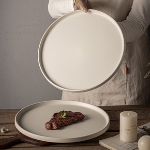 高级盘子牛排盘托盘牛排，餐盘西餐餐盘西餐盘平盘，大盘子碟餐盘餐具