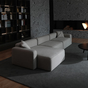 意式轻奢三人转角组合布沙发简约现代设计师可拆洗布艺沙发工厂店
