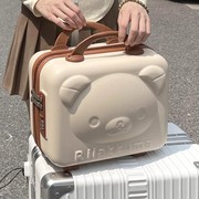 手提行李箱化妆箱带锁化妆包，便携小型收纳旅行箱女生，可挂行李箱包