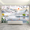 电视背景墙壁纸家装客厅中式装饰壁画大气抽象水墨山水风景墙布