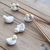 日式创意筷子架小鸭子筷架家用餐具，放筷子餐厅装饰摆件筷托套装