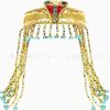 万圣节埃及艳后头饰女式埃及服装配饰，金色串珠头带法老