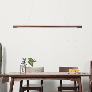 极简餐厅一字led现代简约餐桌吧台吊灯长条办公室设计师北欧灯具