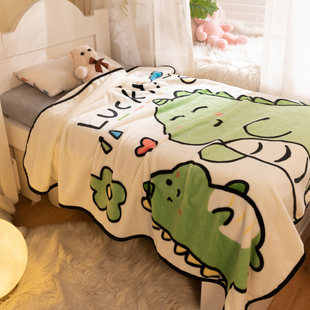 儿童小毛毯单层薄款新生婴儿法兰绒幼儿园空调盖毯子夏天单人午睡