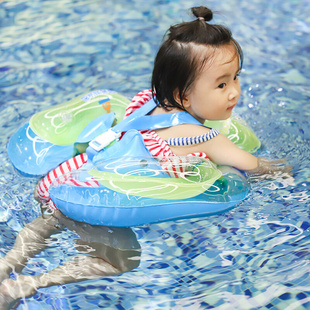 婴儿游泳圈游泳馆趴圈双气囊防翻防呛水，宝宝腋下圈，小孩0-6岁脖圈