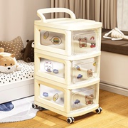 小推车零食置物架婴儿用品收纳柜，可移动美容抽屉柜儿童玩具储物架