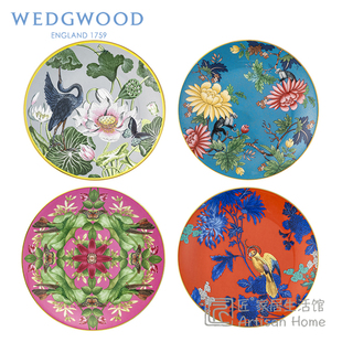 wedgwood漫游美境20cm餐盘骨瓷，点心盘子欧式西餐盘平盘玮致活