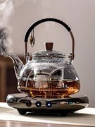 艾玛诗电陶炉煮茶器一级烧水炉静音养生玻璃壶铁超薄迷你电磁