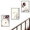 新中式装饰画楼梯间齐白石挂画书房办公室壁画，客厅沙发背景墙壁画