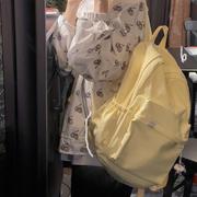 苏在在(苏在在)同款书包，女韩版初中生可爱奶，黄色背包高中学生大容量双肩包