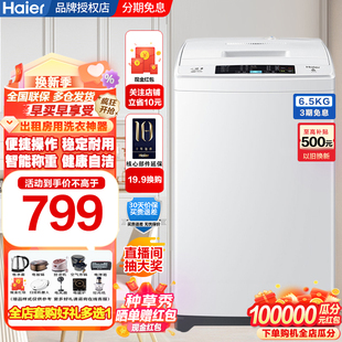 Haier海尔小神童波轮洗衣机EB65M019全自动家用6.5KG小型宿舍公寓