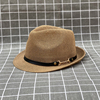 男女帽子夏天英伦时尚皮带小礼帽镂空透气户外旅游舞台表演爵士帽