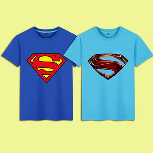 超人T恤男超人衣服夏季同款漫威短袖T恤纯棉男装电影周边体恤