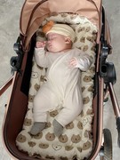 婴儿推车坐垫加厚四季宝宝高景观(高景观，)婴儿车推车垫睡篮棉垫小垫子春秋