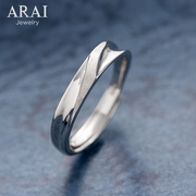 arai999纯银戒指小众设计男女，活口戒指ins个性简约拉，丝素圈单戒
