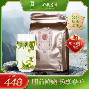 2024新茶上市老谢家茶黄山毛峰明前茶绿茶250克 买3送1