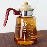 方松耐热玻璃壶直火壶高硼硅玻璃茶壶大容量，2l潮汕熬中药煲凉茶壶