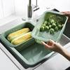 沥水篮双层家用多功能水果盆蔬菜洗菜器大号长方形塑料漏水篮菜篓