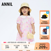 商场同款安奈儿童装女童短袖，连衣裙2024夏碎花(夏碎花)xg413623