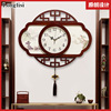 新中式古典木挂钟客厅复古中国风钟表，家用静音时钟，创意石艺术(石艺术)英钟