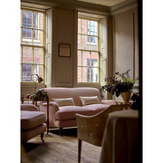 法式复古布艺三人沙发现代中古高背美式轻奢小户型客厅沙发组