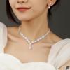 欧美货源锆石新娘首饰，珠宝耳环手链，套装项链耳坠婚礼饰品