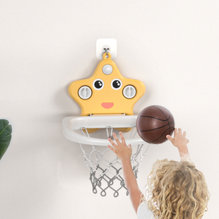 儿童篮球架可升降室内宝宝球筐球类运动玩具家用挂壁式吸盘篮球架