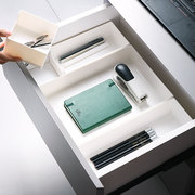 抽屉内收纳盒内置组合式餐具叉整理盒日式办公室桌面杂物分类盒