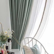 德国绒法式荷叶，边蕾丝复古风格美式轻奢窗纱，遮光客厅卧室窗帘
