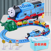 轨道车玩具托马斯火车男孩，儿童益智电动汽车，合金磁吸套装三岁宝宝
