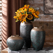 中式轻奢落地大号陶瓷花瓶客厅，高级感家居，装饰品摆件干花插花花器