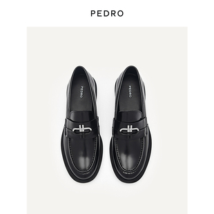 pedro牛皮乐福鞋，icon女士轻便字母，饰英伦厚底单鞋pw1-66600007