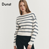 Dunst2024春季中性海军风条纹毛衣百搭一字领上衣UDSW4A112